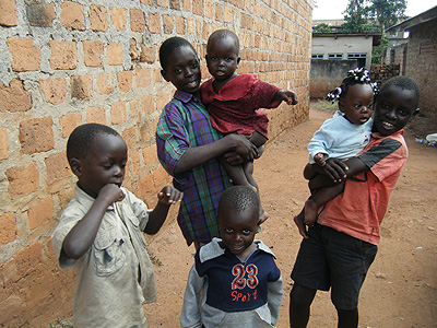 David Kasule with NLA Kids