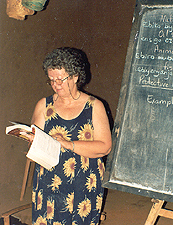Teaching at Kyampisi.